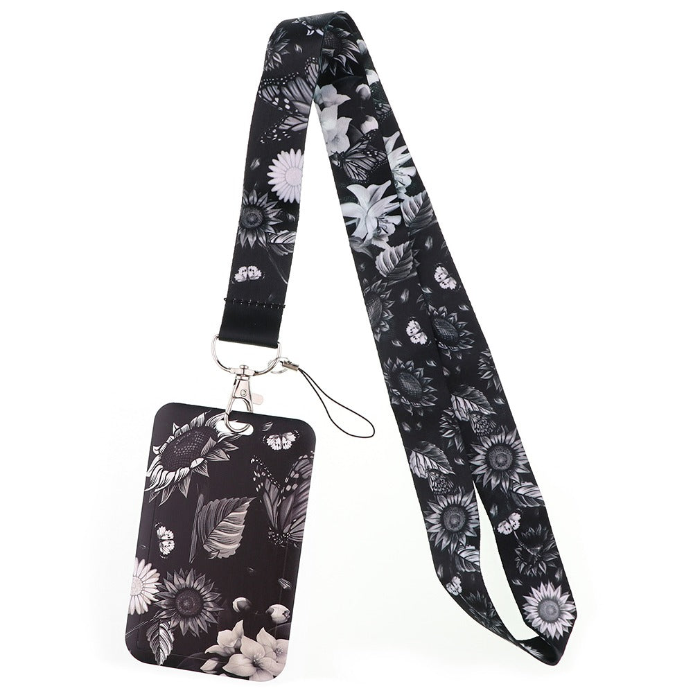Space view ID holder with lanyard