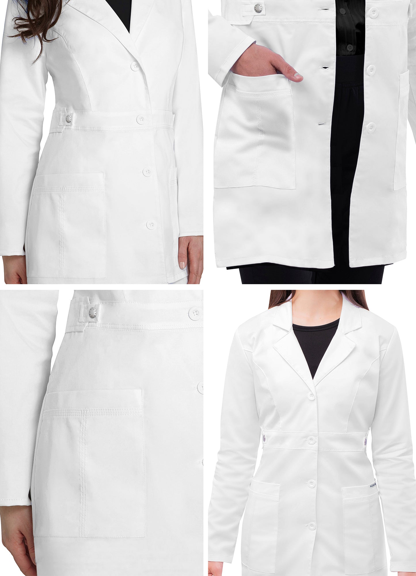 ADAR  36" Tab-Waist Lab Coat - 3304