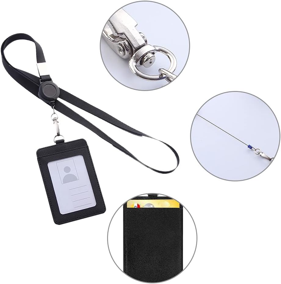 Space view ID holder with lanyard