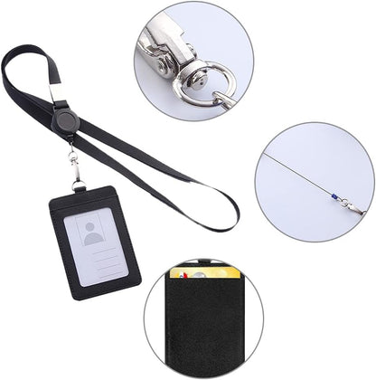 Space view ID holder with lanyard