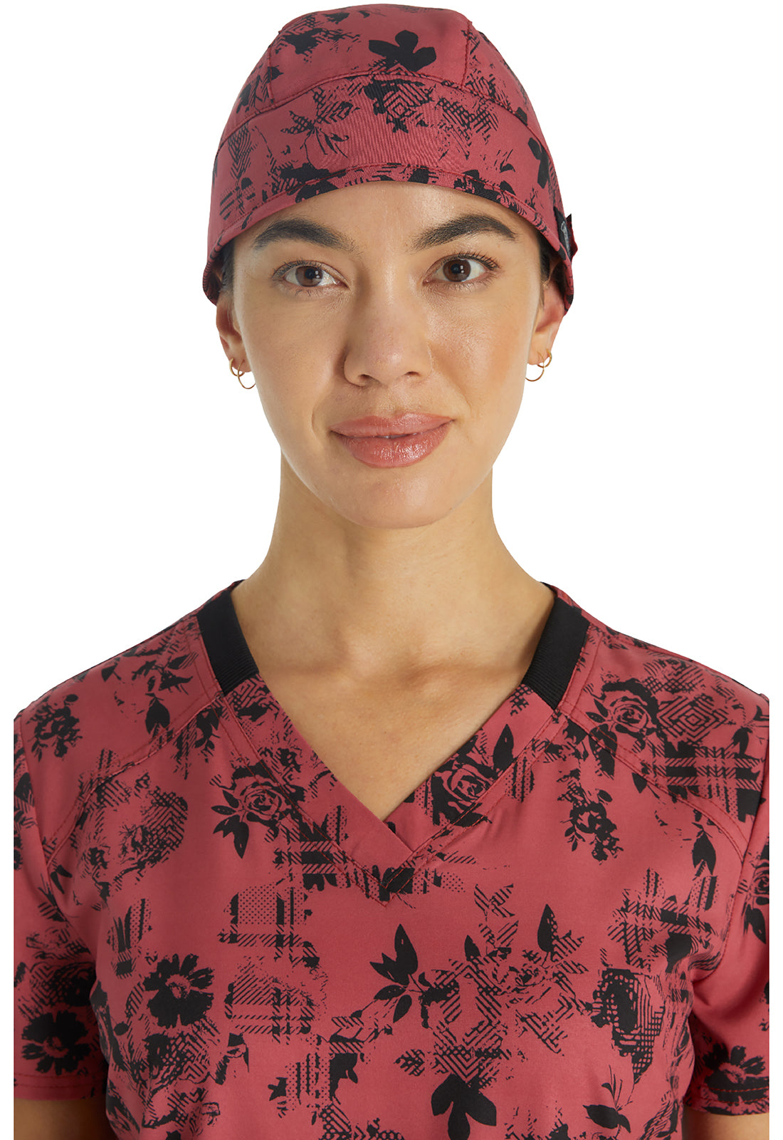 Dickies Women’s Print Scrub Cap in Grunge N Roses