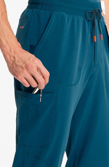 Infinity Men’s Partial Zip V-Neck Top and Pant Set IN702A/ IN200A