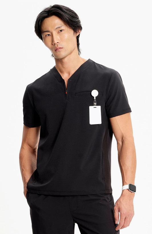 Infinity Men’s Partial Zip V-Neck Top and Pant Set IN702A/ IN200A