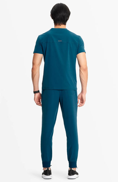 Infinity Men’s Partial Zip V-Neck Top and Pant Set IN702A/ IN200A