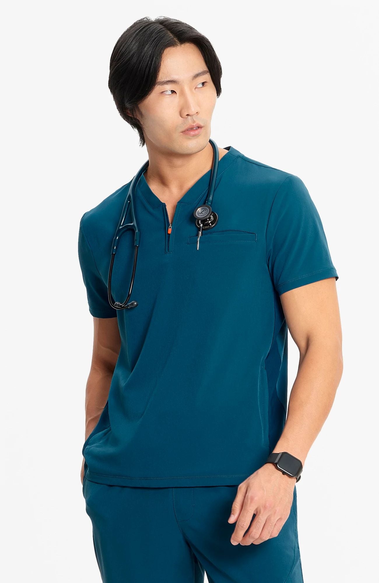 Infinity Men’s Partial Zip V-Neck Top and Pant Set IN702A/ IN200A