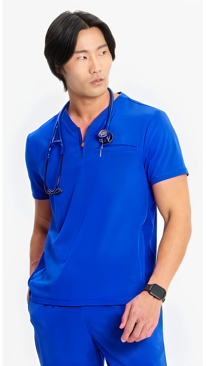 Infinity Men’s Partial Zip V-Neck Top and Pant Set IN702A/ IN200A