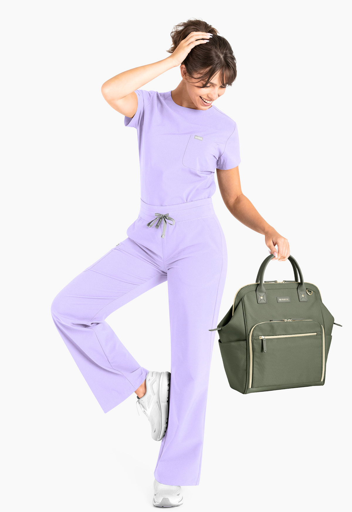 Momentum Round Neck Top with Wide Leg Pants Style 5005/ 5094