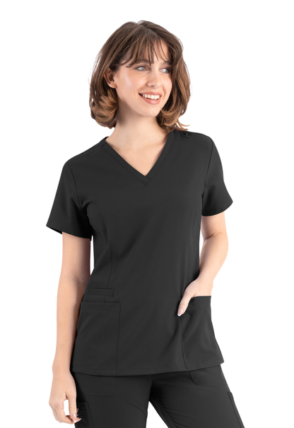 Momentum V- Neck Top with Flare Leg Pants Style 5001/5093