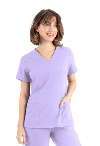 Momentum V- Neck Top with Flare Leg Pants Style 5001/5093