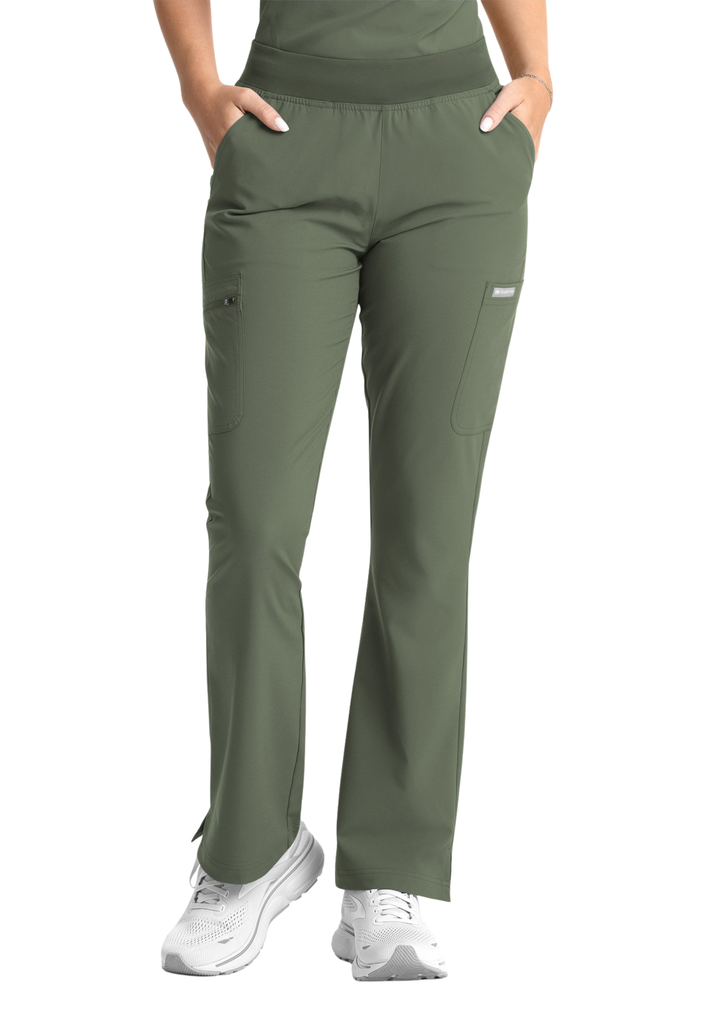 Momentum V- Neck Top with Flare Leg Pants Style 5001/5093